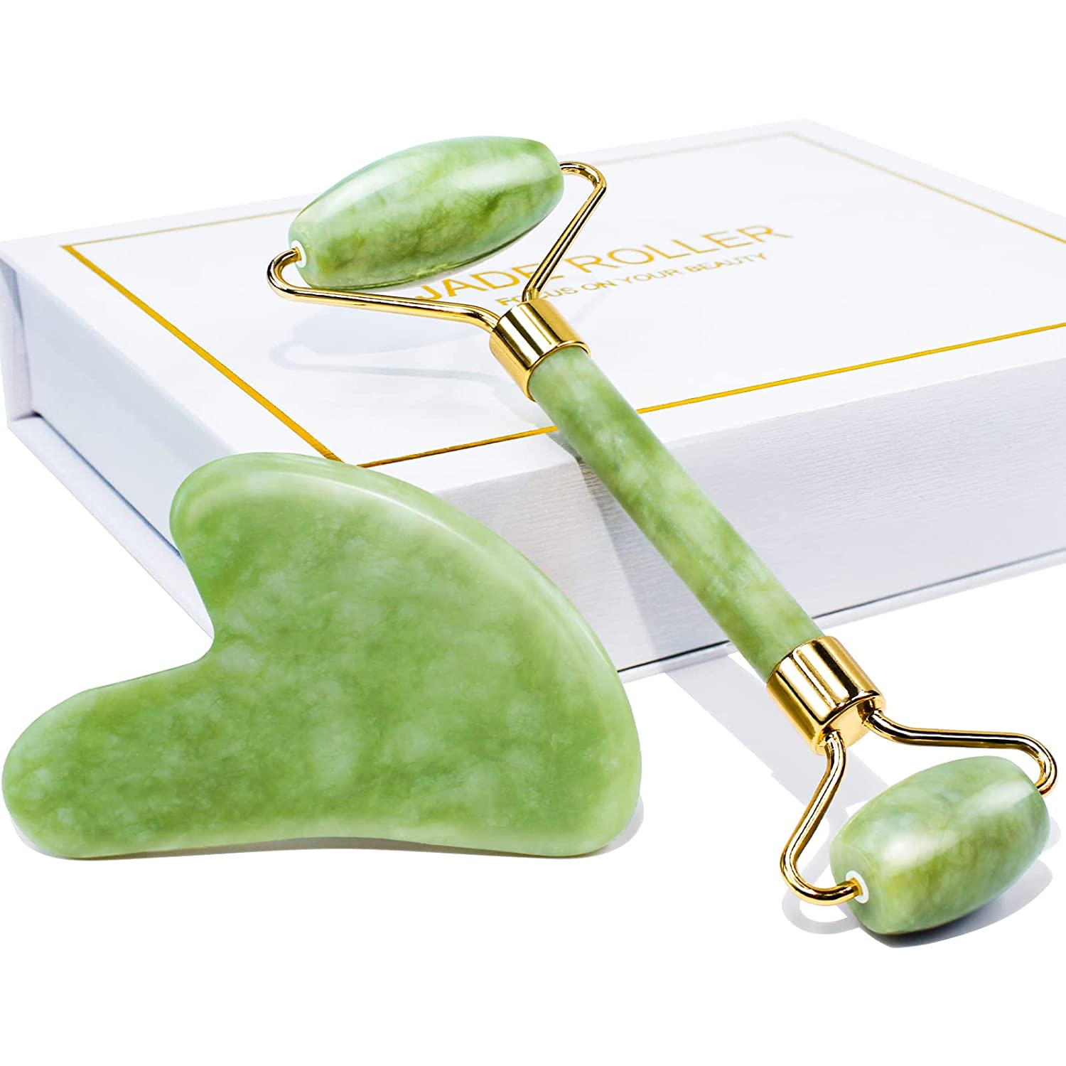 Jade Roller & Gua Sha Set | Evening Ritual Gift Box